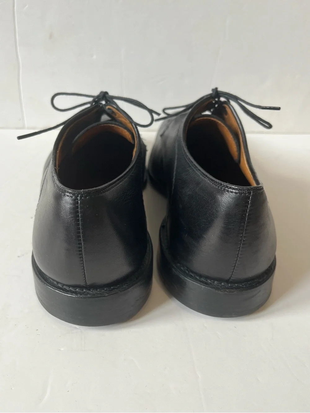 Allen Edmonds Denton black leather split-toe lace-up derby dress shoes size 9.5D